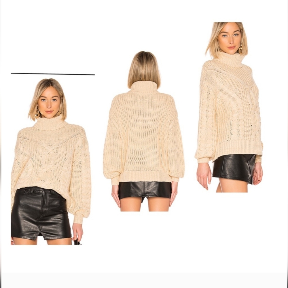 Tularosa Ivy Cable Knit Wool Blend Sweater